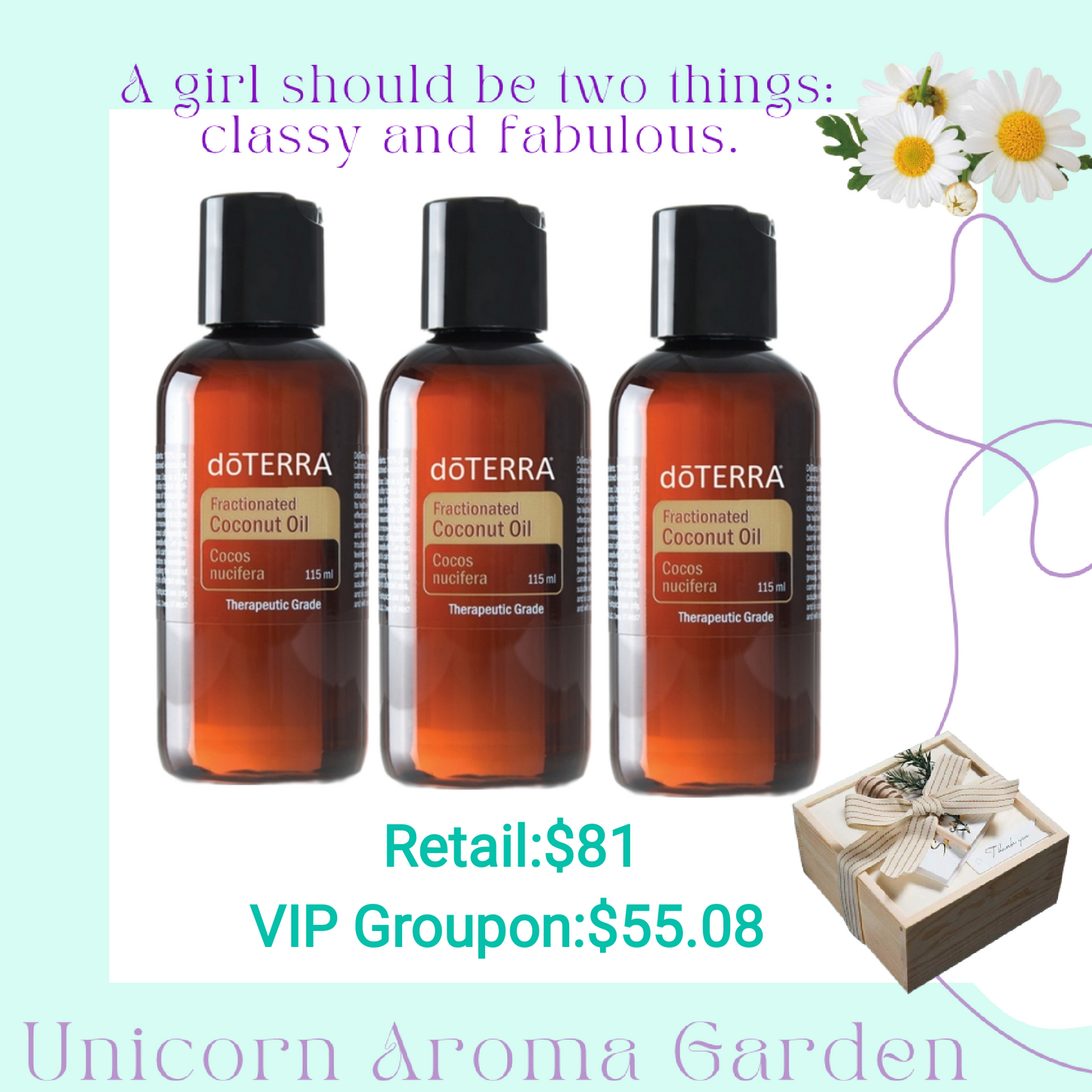 dōTERRA Fractionated Coconut Oil 115ml X 3 Bottles