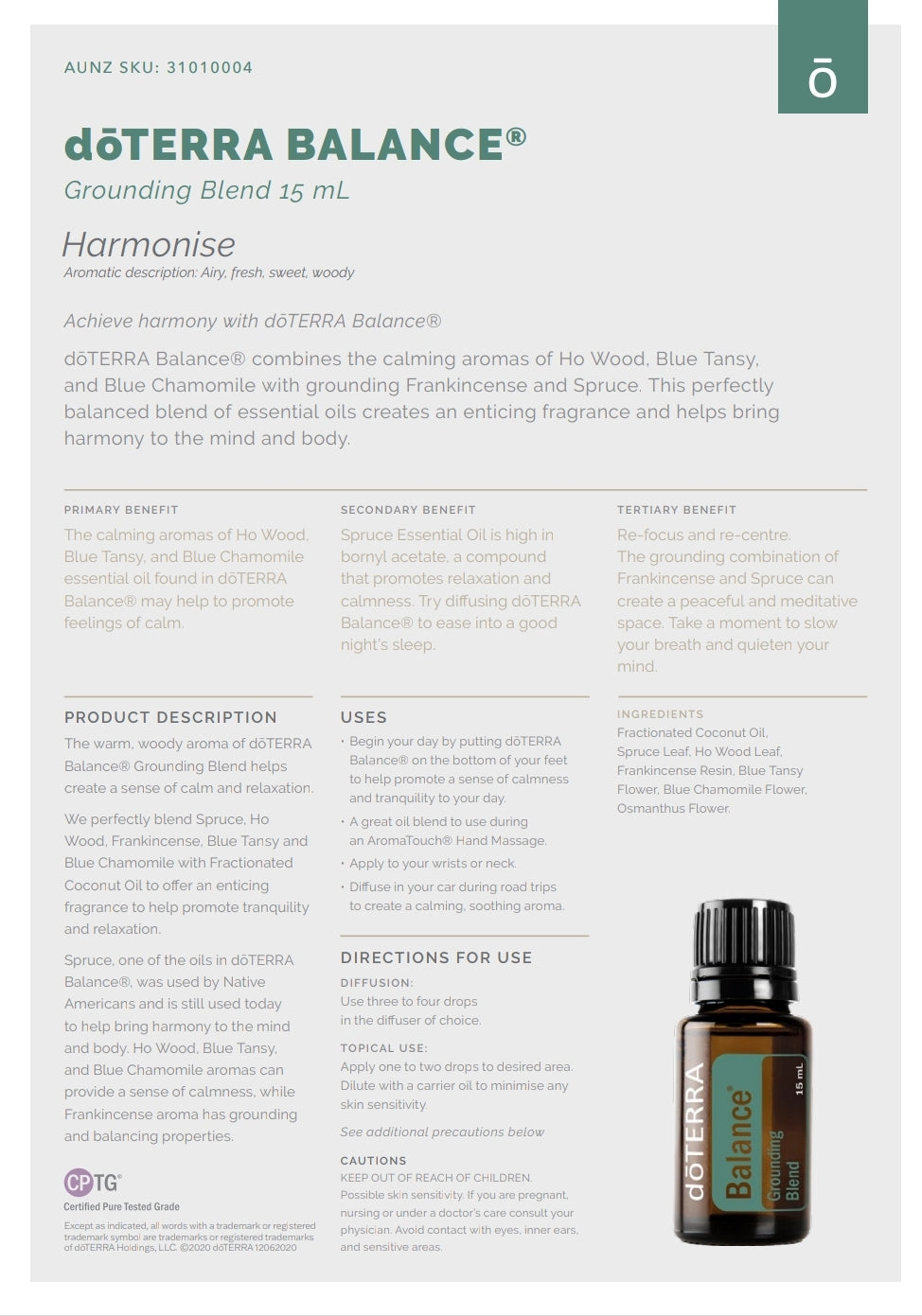 dōTERRA Balance 15ml + 5 ml