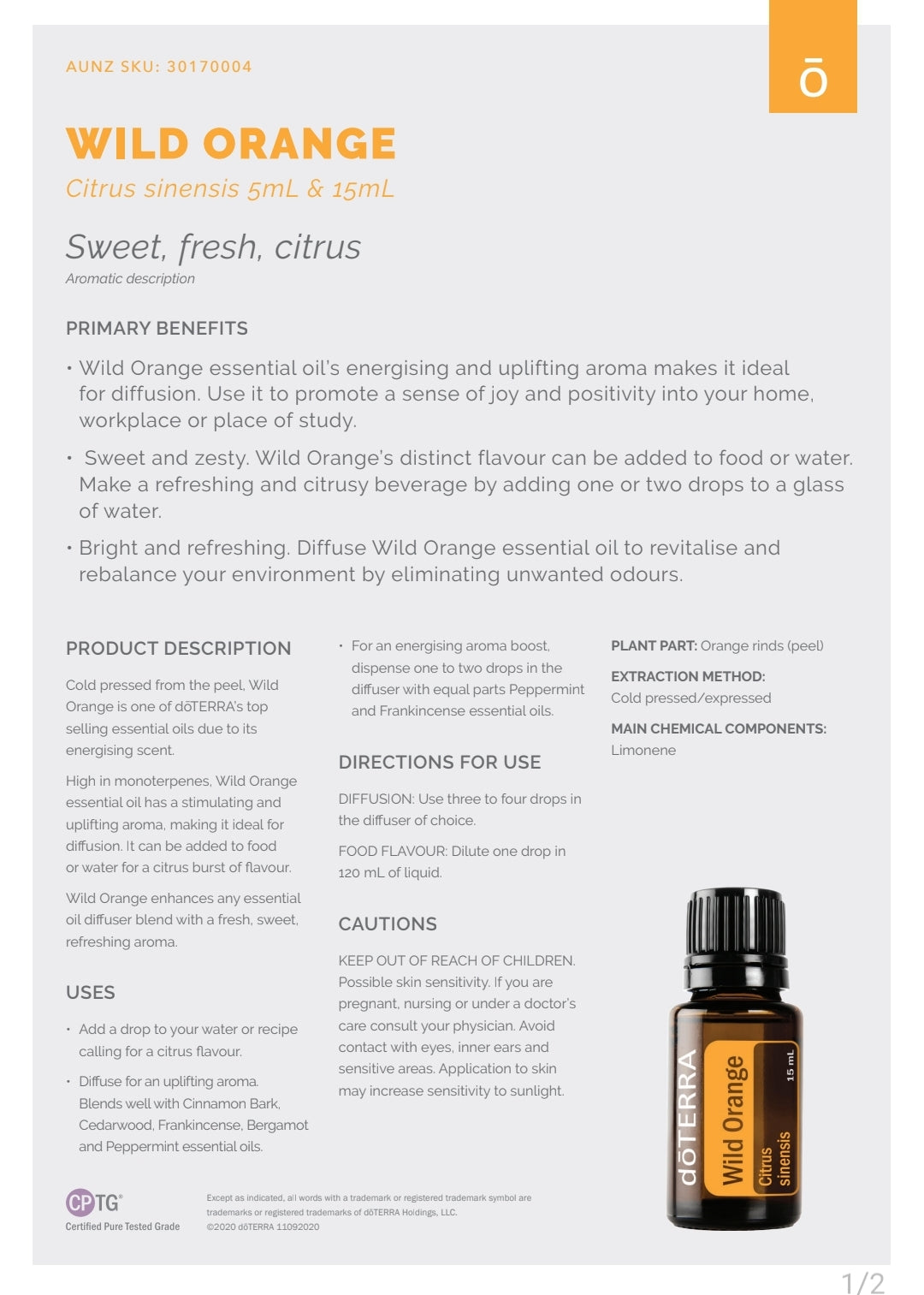 dōTERRA Wild Orange 15ml