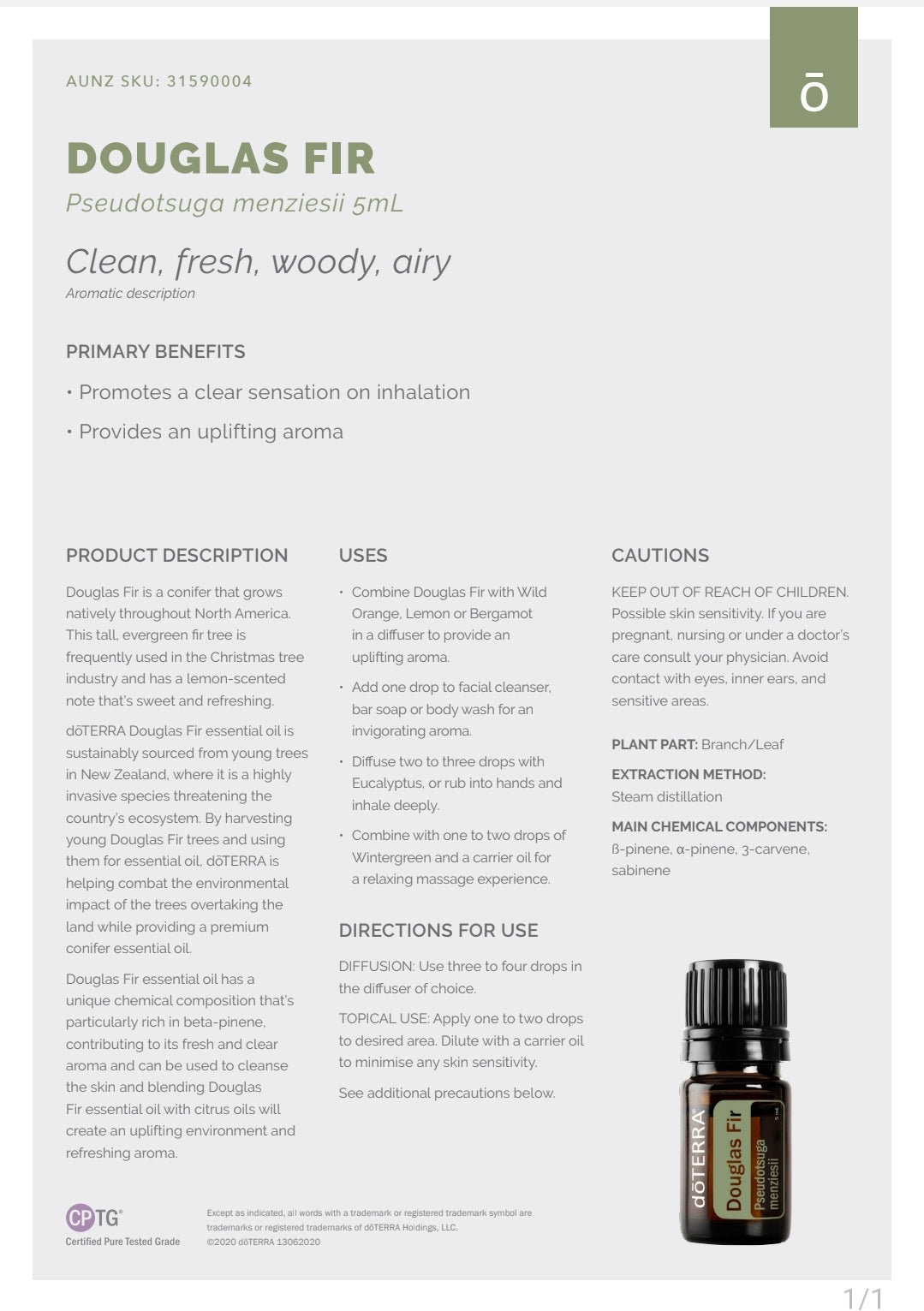 Douglas Fir Oil Pseudotsuga menziesii