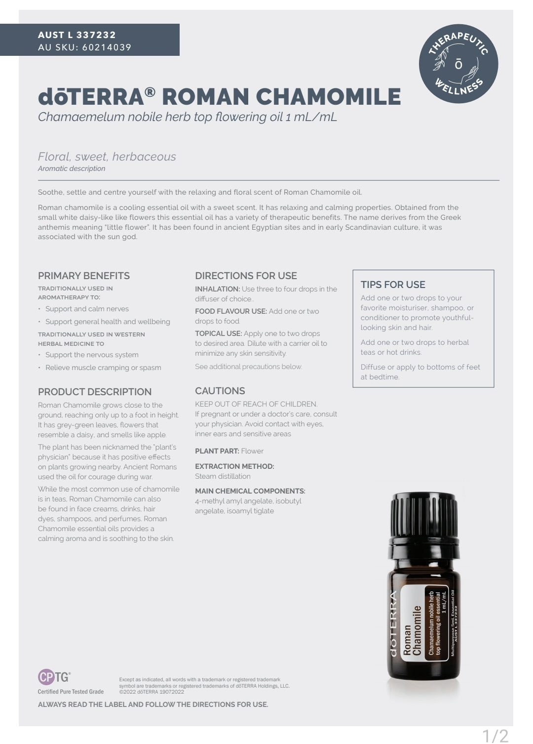 dōTERRA Roman Chamomile Oil 5ml