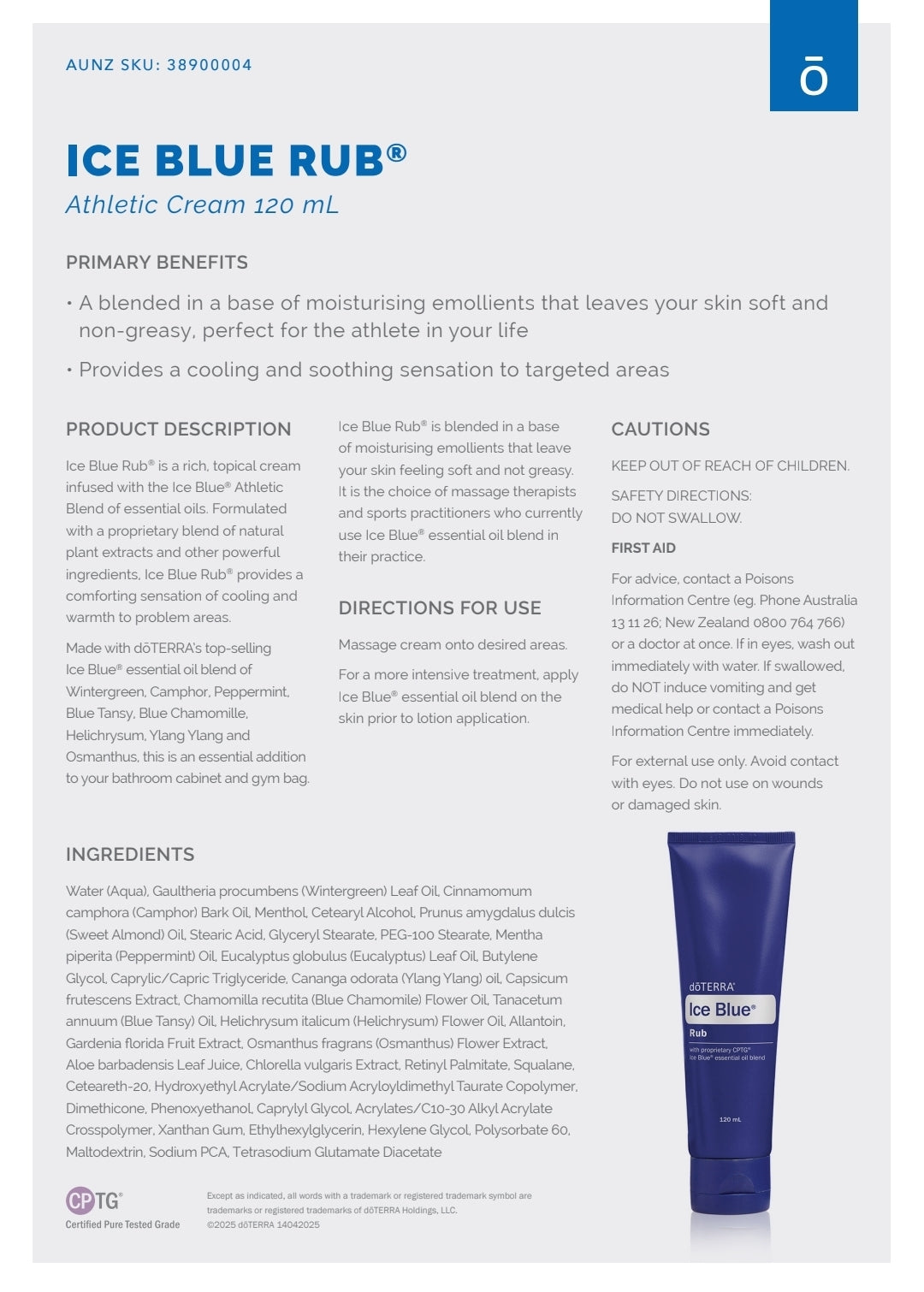 dōTERRA Ice Blue Rub 120 ml