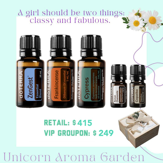 dōTERRA Frankincense,Cypress,ZenGest 15 ml &Roman Chamomile,Cypress 5ml