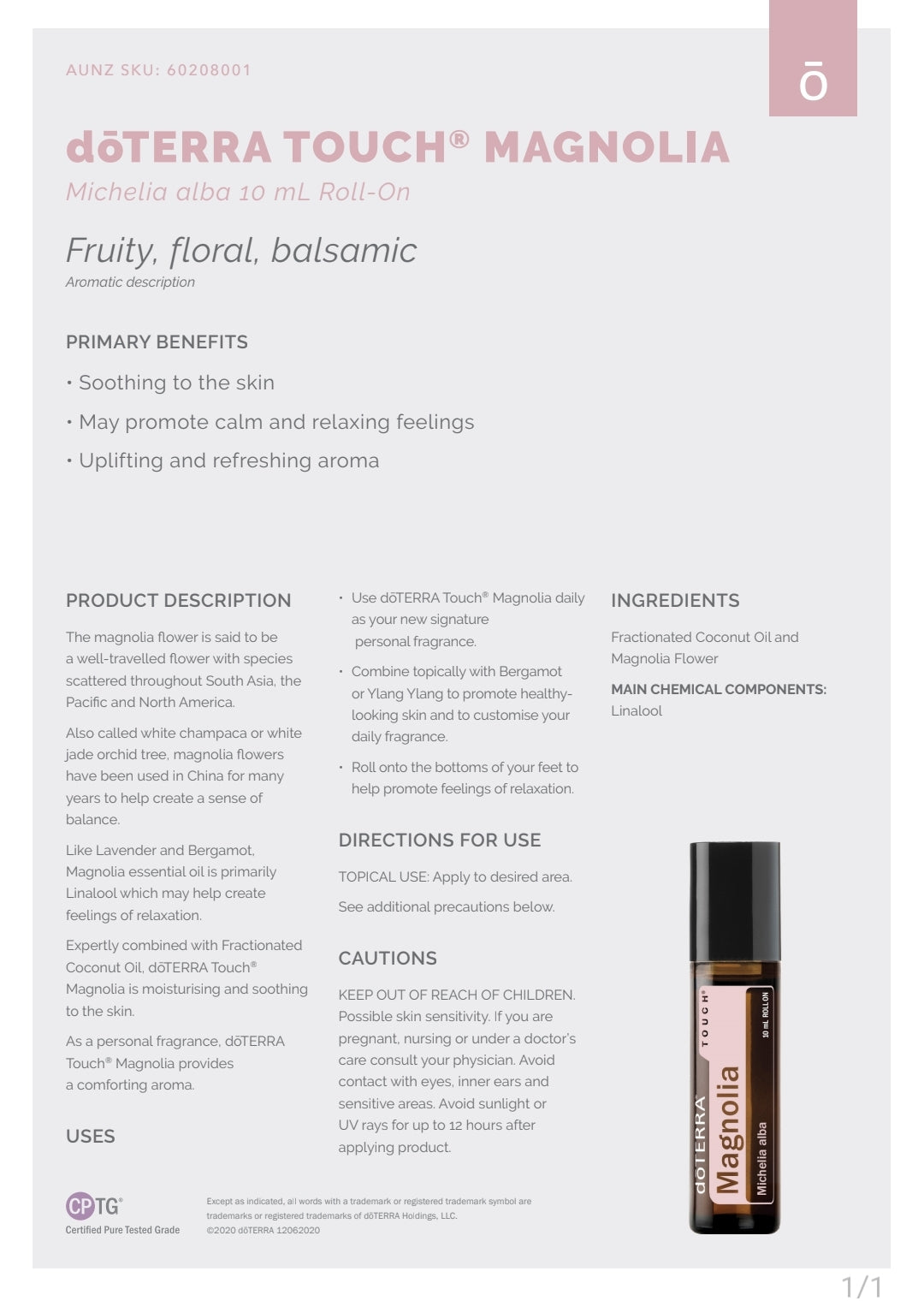 dōTERRA Magnolia Touch 10ml