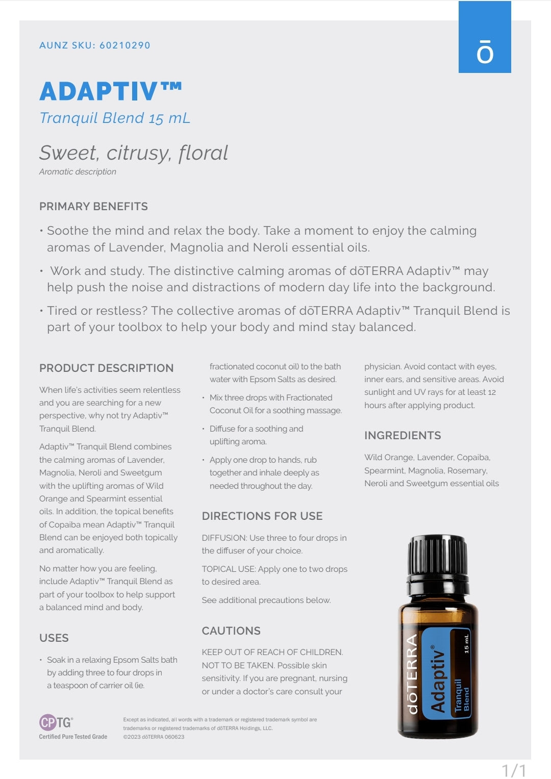 dōTERRA Adaptiv 15ml