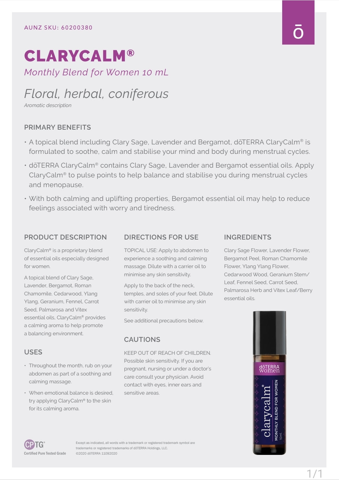 dōTERRA Clarycalm 10ml
